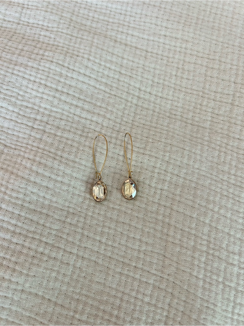 Swarovski Champagne Yellow Crystal Drop Earrings